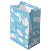 Blauwe Lucht Wolken Medium Cadeauzakje (Voorkant Gekanteld)