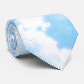 Blauwe Lucht Wolken Stropdas (Opgerold)