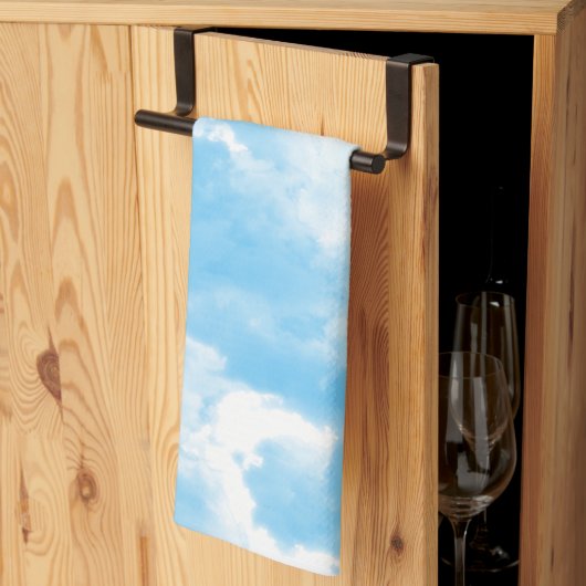 Blauwe Lucht Wolken Theedoek (Derde Gevouwen)