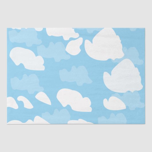 Blauwe Lucht Wolken Tissuepapier (Voorkant)