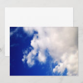 Blauwe Lucht & Wolken Uitnodigingen (Voorkant / Achterkant)