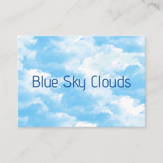 Blauwe Lucht Wolken Visitekaartje (Voorkant)