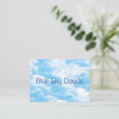 Blauwe Lucht Wolken Visitekaartje (Staand voorkant)