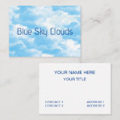 Blauwe Lucht Wolken Visitekaartje (Voorkant / Achterkant)