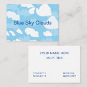 Blauwe Lucht Wolken Visitekaartje (Voorkant / Achterkant)