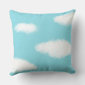 Blauwe Lucht Wolken Worp Kussen (Achterkant)