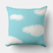 Blauwe Lucht Wolken Worp Kussen (Voorkant)