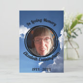 Blauwe Lucht Wolken Zonne Stralen Foto Herdenkings Kaart (Staand voorkant)