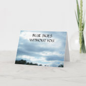 BLAUWE LUCHT ZONDER JIJ-THANKSGIVING FEESTDAGEN KAART (Voorkant)