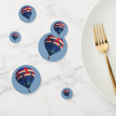 Blauwe luchtballon confetti (Groep)