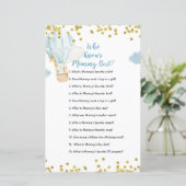 Blauwe luchtballon die mammie beste game kent (Staand voorkant)