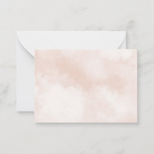 Blauwe luchtballon Hartelijk dank Notitiekaartje (Achterkant)