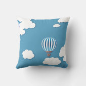 Blauwe luchtballon in wolken kussen (Achterkant)