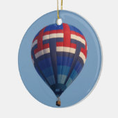 Blauwe luchtballon keramisch ornament (Links)