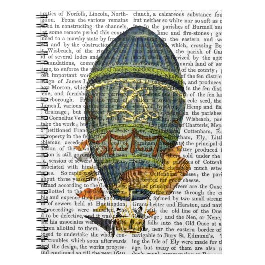 Blauwe luchtballon notitieboek (Voorkant)