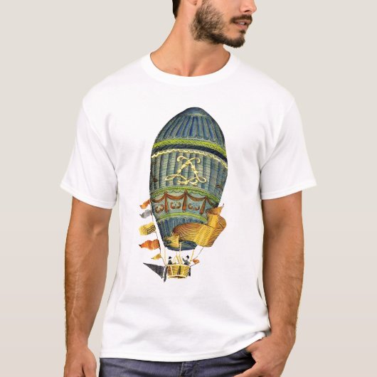 Blauwe luchtballon t-shirt (Voorkant)