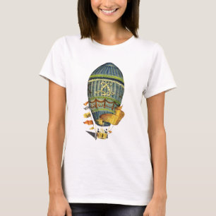 Blauwe luchtballon t-shirt