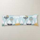 Blauwe luchtballonnen lichaamskussen (Achterkant)