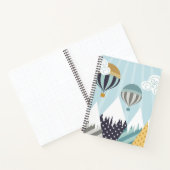 Blauwe luchtballonnen notitieboek (Binnen)