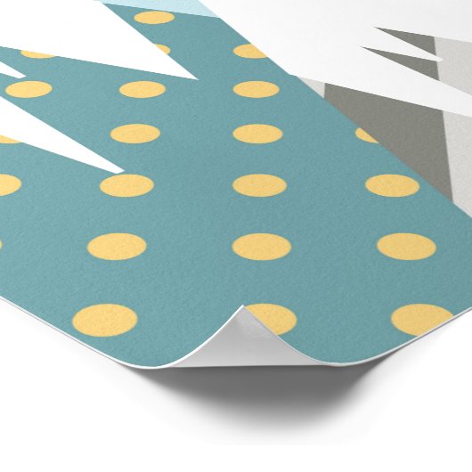 Blauwe luchtballonnen poster (Hoek)