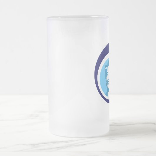 blauwe luchtbelletjes : matglas bierpul (Center)