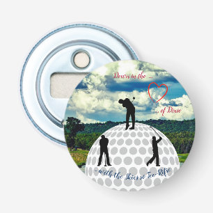 Blauwe luchten Alabama Button Flesopener