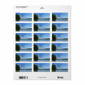 Blauwe luchten boven Otisco Lake Label (Full Sheet)