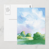 Blauwe luchten briefkaart (Voorkant / Achterkant)