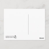 Blauwe luchten briefkaart (Achterkant)