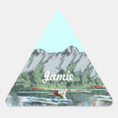 Blauwe luchten en Alaska-bergen Sticker (Voorkant)