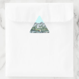 Blauwe luchten en Alaskische bergen Sticker