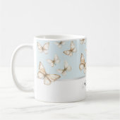 Blauwe luchten en vlinders koffiemok (Links)