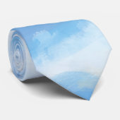 Blauwe luchten stropdas (Opgerold)
