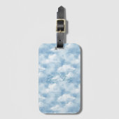 Blauwe luchten wolken bagagelabel (Voorkant (verticaal))