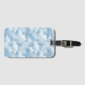 Blauwe luchten wolken bagagelabel (Voorkant (horizontaal))
