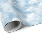 Blauwe luchten Wolken Cadeaupapier (Rol Hoek)