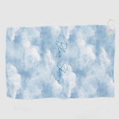 Blauwe luchten wolken   golfhanddoek (Horizontaal)