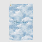 Blauwe luchten wolken   golfhanddoek (Voorkant)