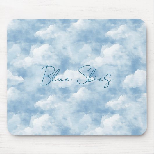 Blauwe luchten wolken muismat (Voorkant)
