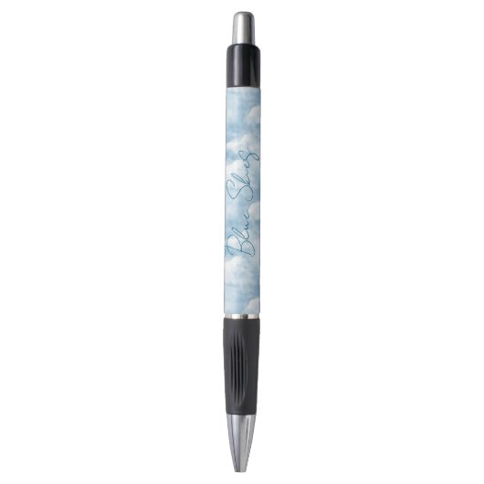 Blauwe luchten wolken pen (Voorkant Verticaal)