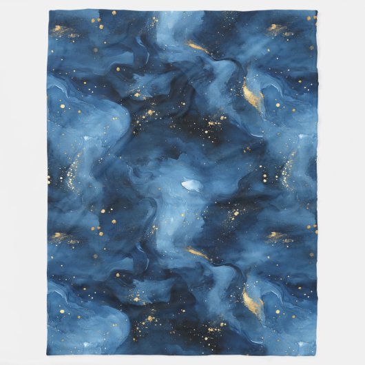Blauwe Luchtstelsel   Fleece Deken (Voorkant)