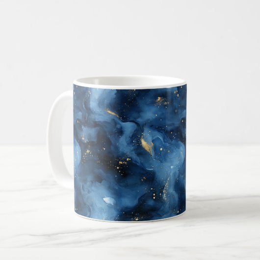 Blauwe Luchtstelsel Koffiemok (Voorkant links)