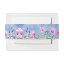 Blauwe luchtveld van wilde bloemen Pastel bloemenf