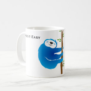 Blauwe Luiaard Take It Easy, Leuk en Langzaam Koff Koffiemok