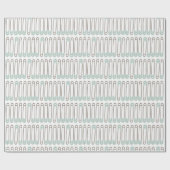 Blauwe Luier Pin Pattern Baby shower Wrapping Papi Cadeaupapier (Vlak)