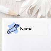 Blauwe luierpen etiket (Insitu)