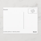 Blauwe luiken en bloemen briefkaart (Achterkant)