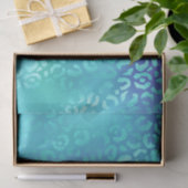Blauwe Luipaard Agaat | Glam Abstracte Steen Tissuepapier (Geschenk)