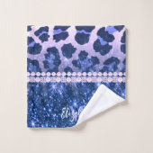 Blauwe luipaard bad handdoek (Wasdoekje)