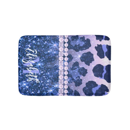 Blauwe luipaard badmat (Voorkant)